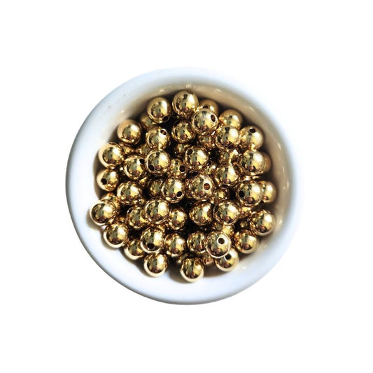 Solid Brass Bead - Polished Brass