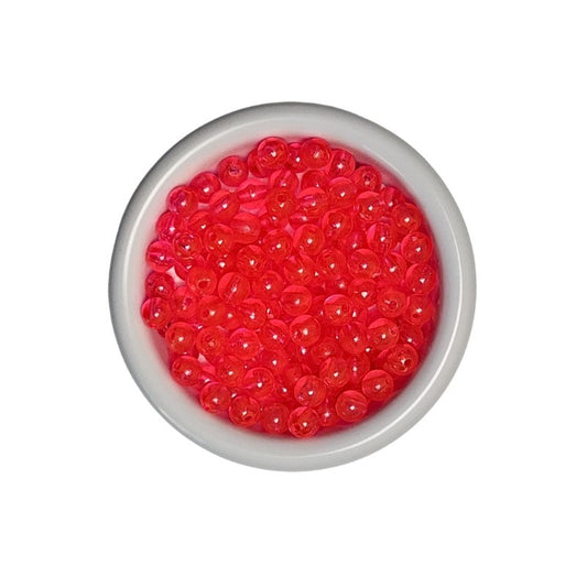 Plastic Round Beads - Transparent Salmon Pink