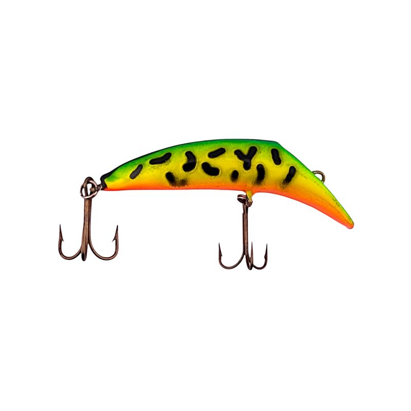 Canadian Wiggler - CW18 - 1/2oz -3 1/4"- FL. YEL/GRN/ORG/BLK - NOS  VDV 114
