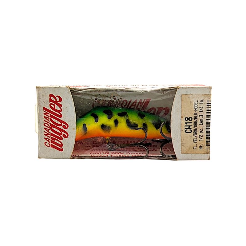 Canadian Wiggler - CW18 - 1/2oz -3 1/4"- FL. YEL/GRN/ORG/BLK - NOS  VDV 114