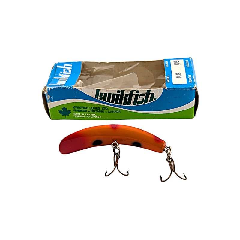 Vintage Luhr Jensen Kwikfish Lures - OB (Orange with Black Stripe)  VDV 148