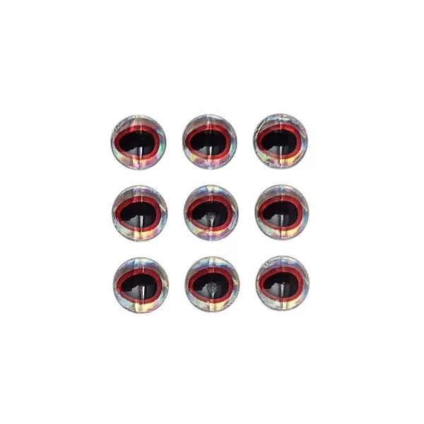 Silver red raindrop 3d eye