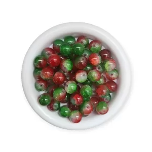 Holly Berry Crackle Bead